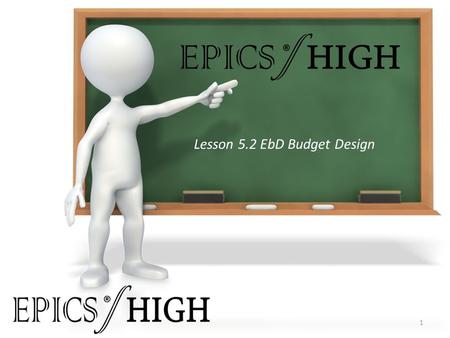 Lesson 5.2 EbD Budget Design 1 ® ®. Essential Question: ® What are the projected costs of the project to complete and what will need to be purchased?