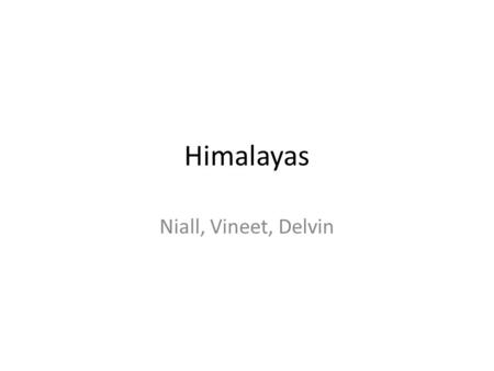 Himalayas Niall, Vineet, Delvin.