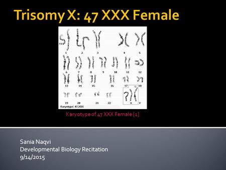 Sania Naqvi Developmental Biology Recitation 9/14/2015