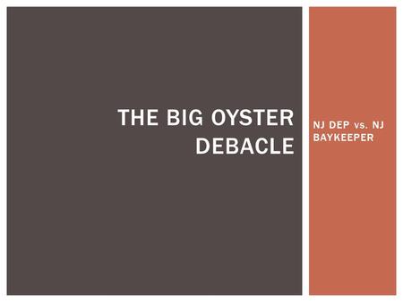 NJ DEP vs. NJ BAYKEEPER THE BIG OYSTER DEBACLE.  Eastern oysters (crassostrea virginica) are a bivalve mollusks. They can be up to 10 inches long and.