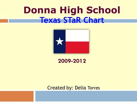 Donna High School Texas STaR Chart 2009-2012 Created by: Delia Torres.