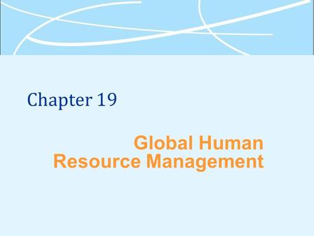 Global Human Resource Management