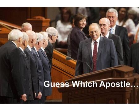 Guess Which Apostle….