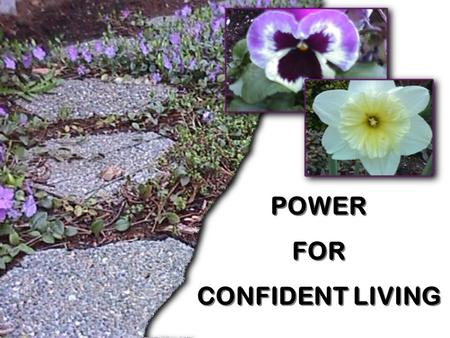 POWER FOR CONFIDENT LIVING POWER FOR CONFIDENT LIVING.