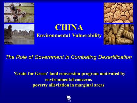 The Role of Government in Combating Desertification The Role of Government in Combating Desertification 'Grain for Green' land conversion program motivated.