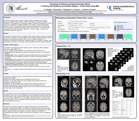 Processing of Affective and Neutral Acoustic Stimuli in Patients with Dysthymia and Healthy Subjects – A Pilot Study Using fMRI A. Pöllinger 1), A.Förschler.