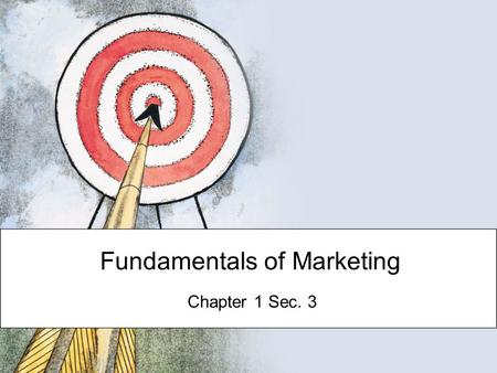 Fundamentals of Marketing