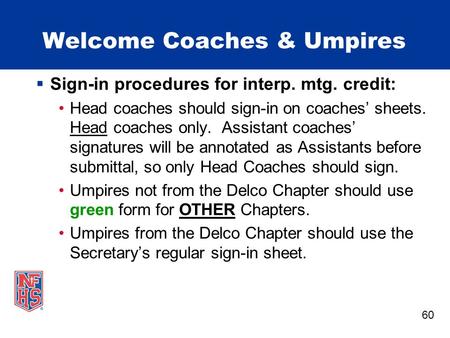 Welcome Coaches & Umpires