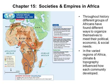 Chapter 15: Societies & Empires in Africa