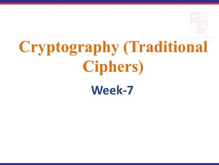 Cryptography (Traditional Ciphers)