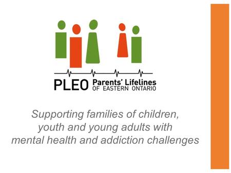 Supporting families of children, youth and young adults with mental health and addiction challenges.