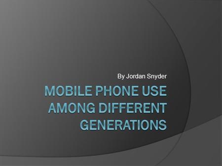 By Jordan Snyder. The relationship between a person’s age (minimum 15 years) and the number of various ways a person uses mobile phones in everyday life.