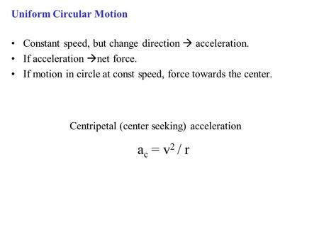 Uniform Circular Motion