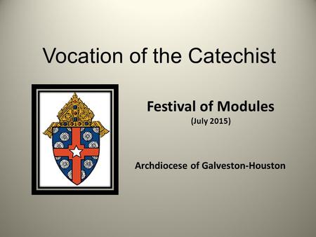 Vocation of the Catechist