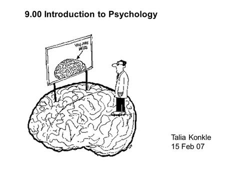 9.00 Introduction to Psychology Talia Konkle 15 Feb 07.