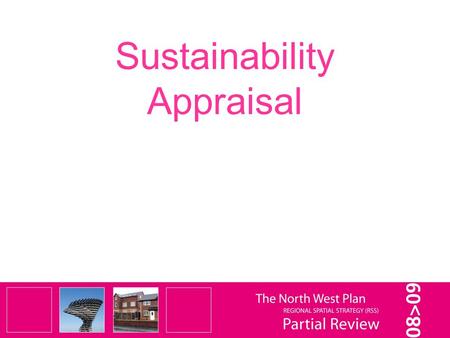 Sustainability Appraisal. SA process Stage A (Scoping) complete – Scoping Report consulted on from the 7 th April to 12 th May 2008) Stage B and C started.