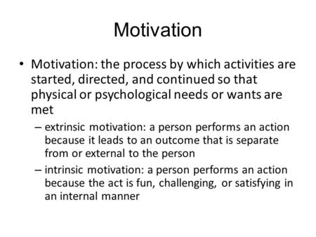 LO 9.1 Instinct and Drive-Reduction Approaches to Motivation