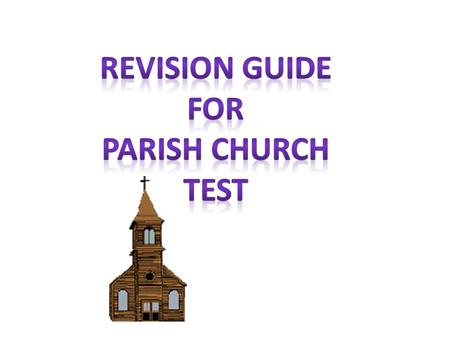 Chancel Parish churches might be in the shape of a cross to represent Jesus being crucified. The Nave is where the congregation (people) sit and the.