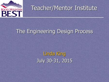 The Engineering Design Process