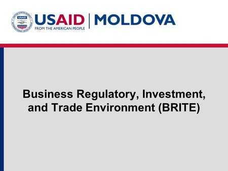 Business Regulatory, Investment, and Trade Environment (BRITE)