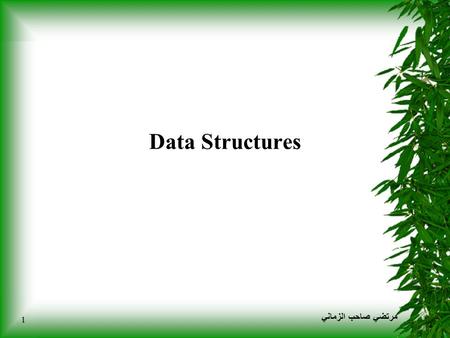 مرتضي صاحب الزماني 1 Data Structures. مرتضي صاحب الزماني 2 Corner Stitching.