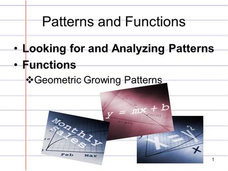 Patterns and Functions