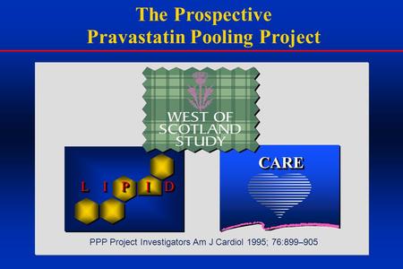 The Prospective Pravastatin Pooling Project L I P I D CARECARE PPP Project Investigators Am J Cardiol 1995; 76:899–905.