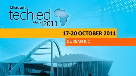 17-20 OCTOBER 2011 DURBAN ICC. What code-database gap? Introducing Project Codename “Juneau” William