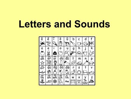 Letters and Sounds.