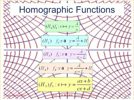 Homographic Functions 1Review sept.2010 纪光 - 北京 景山学校 - Homographic Functions.