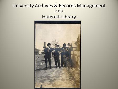 University Archives & Records Management in the Hargrett Library.