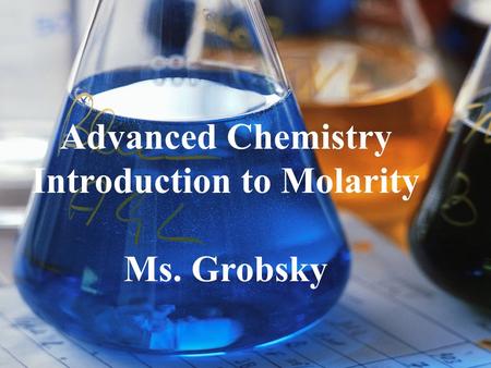 Introduction to Molarity