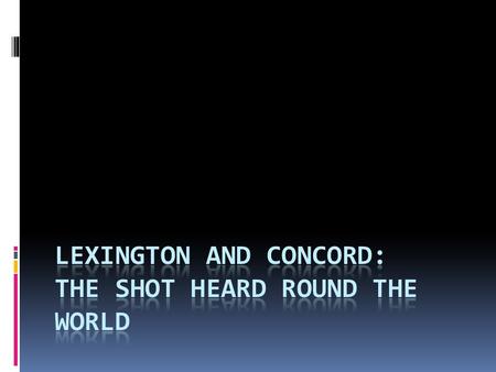 Boston, 1775  Winter, 1775: Boston is on edge from the Intolerable Acts  British commander General Thomas Gage hears a report of munitions stockpiles.