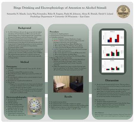 Binge Drinking and Electrophysiology of Attention to Alcohol Stimuli Samantha N. Klasek, Lucia Weg Fernandez, Rylee R. Engum, Paula M. Johnson, Alyssa.