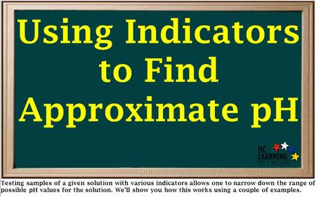 Testing samples of a given solution with various indicators allows one to narrow down the range of possible pH values for the solution. We’ll show you.