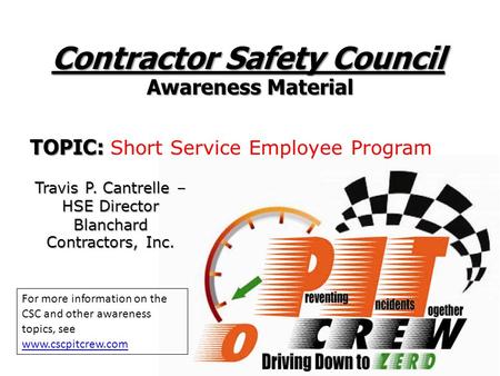 Contractor Safety Council