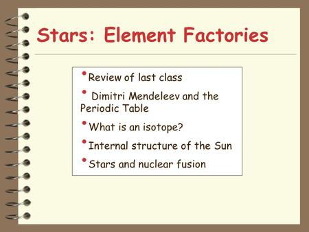 Stars: Element Factories