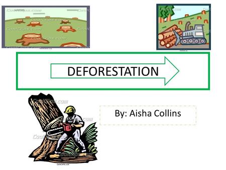 DEFORESTATION By: Aisha Collins. What Is Deforestation? What Is The Problem With It ? Deforestation is the permanent destruction of indigenous forests.