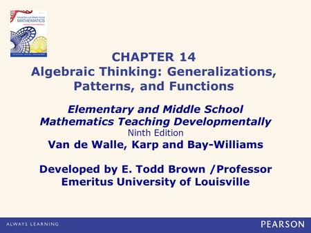 Elementary and Middle School Mathematics Teaching Developmentally