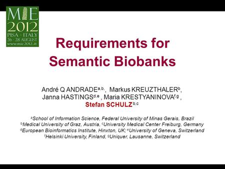 A School of Information Science, Federal University of Minas Gerais, Brazil b Medical University of Graz, Austria, c University Medical Center Freiburg,