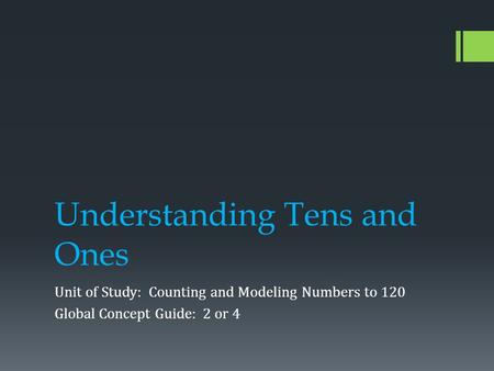 Understanding Tens and Ones