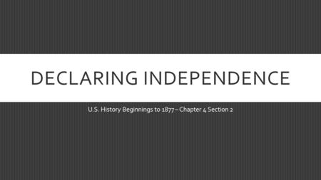 Declaring Independence