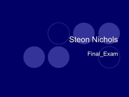 Steon Nichols Final_Exam. What is Computer Graphics? Computer graphics is a sub- field of computer science and is concerned with digitally synthesizing.