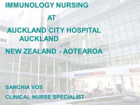 AUCKLAND CITY HOSPITAL AUCKLAND