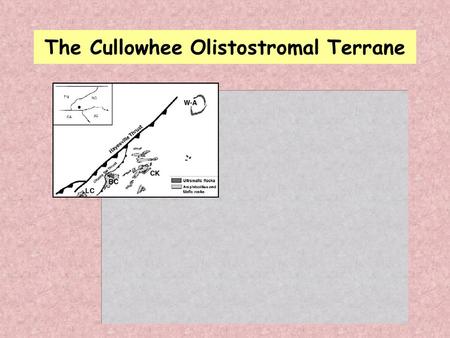 The Cullowhee Olistostromal Terrane