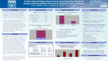 Kristin Balfanz-Vertiz Schwab Rehabilitation Hospital #P102 Confronting Multiple Oppressions: Examining the Needs of People with Disabilities.