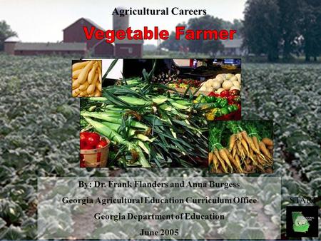 By: Dr. Frank Flanders and Anna Burgess Georgia Agricultural Education Curriculum Office Georgia Department of Education June 2005 START Agricultural Careers.