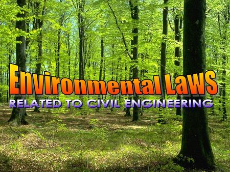 INTRODUCTION The 1987 Philippine Constitution lays down the basic framework for our policy on the environment. Section 16, Article II states that “The.