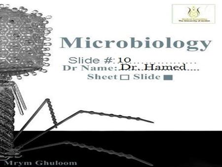 Virology – Antivirals 1 JU- 2 nd Year Medical Students By Dr Hamed AlZoubi – Microbiology and Immunology Department – Mutah University. MBBS (J.U.S.T)