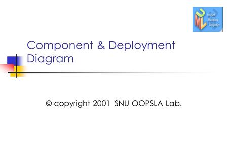 Component & Deployment Diagram © copyright 2001 SNU OOPSLA Lab.